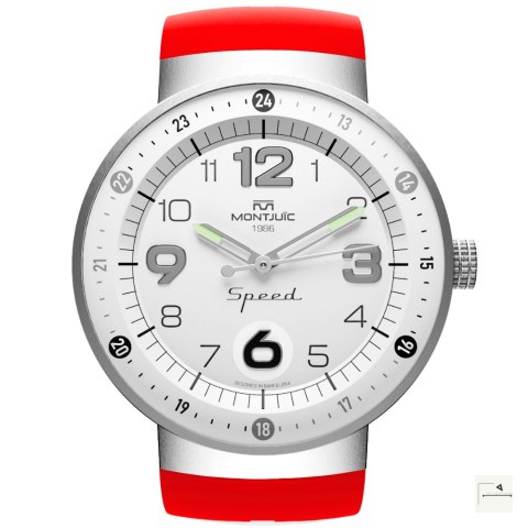 Zegarek Montjuïc Speed White Lella SS - MJ1.0406.S