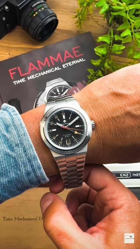 OFFICINE TECNICHE: Flammae GMT (wersja z bransoletą)