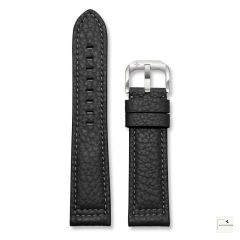 Pasek Embossed Leather VENEZIANICO Czarny 22 mm
