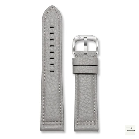 Pasek Embossed Leather VENEZIANICO Szary 22 mm