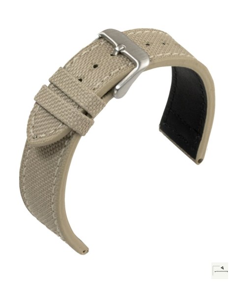 Pasek canvas Eulit Canvas Beige 22 mm - klamra szczotkowana stalowa