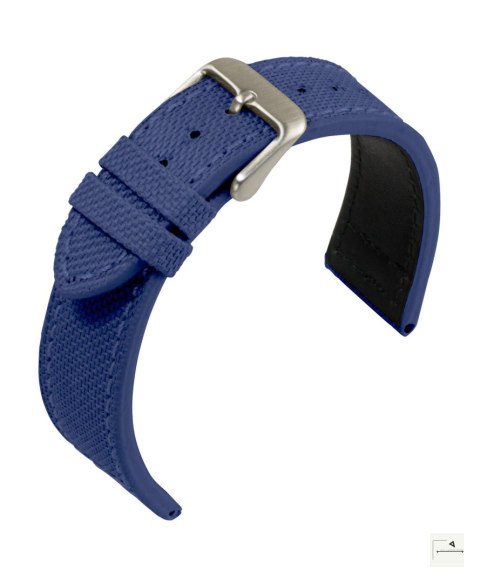Pasek canvas Eulit Canvas Blue 20 mm - klamra szczotkowana stalowa