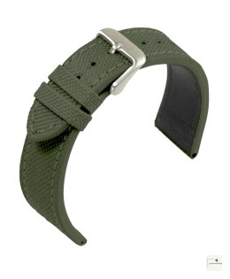 Pasek canvas Eulit Canvas Olive Green 22 mm - klamra szczotkowana stalowa