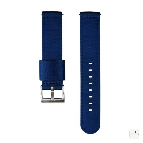 Pasek nylonowy Jelsdal Vintage Military Two-Piece Blue 20 mm - klamra polerowana srebrna