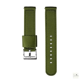 Pasek nylonowy Jelsdal Vintage Military Two-Piece Green 20 mm - klamra szczotkowana stalowa