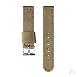 Pasek nylonowy Jelsdal Vintage Military Two-Piece Khaki 22 mm - klamra szczotkowana stalowa