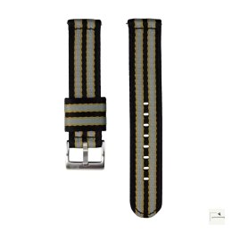 Pasek nylonowy Jelsdal Vintage Military Two-Piece New Bond 20 mm - klamra szczotkowana stalowa