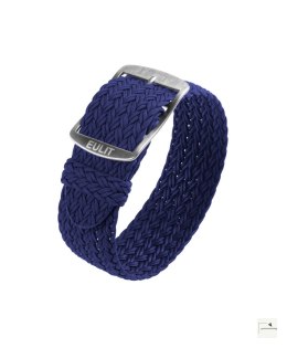 Pasek perlonowy Eulit Atlantic Navy Blue 20 mm - klamra szczotkowana stalowa