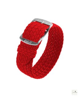 Pasek perlonowy Eulit Atlantic Red 22 mm - klamra szczotkowana stalowa