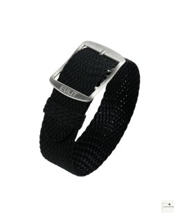 Pasek perlonowy Eulit Baltic Black 20 mm - klamra szczotkowana stalowa