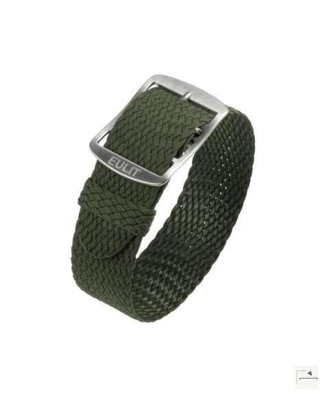 Pasek perlonowy Eulit Baltic Olive Green 20 mm - klamra szczotkowana stalowa