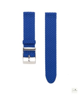 Pasek perlonowy Eulit Palma Pacific Blue 20 mm - klamra polerowana srebrna