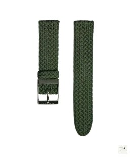 Pasek perlonowy Eulit Palma Pacific Olive Green 20 mm - klamra szczotkowana stalowa