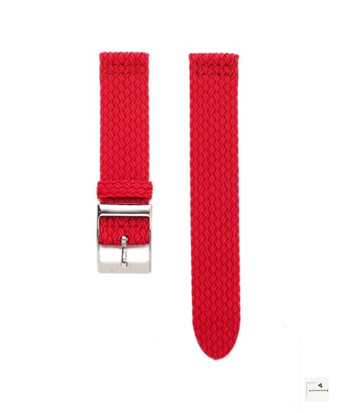 Pasek perlonowy Eulit Palma Pacific Red 22 mm - klamra czarna PVD