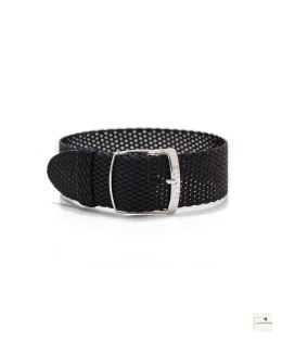 Pasek perlonowy Eulit Panama Black 12 mm - klamra polerowana złota