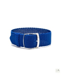 Pasek perlonowy Eulit Panama Blue 16 mm - klamra polerowana złota