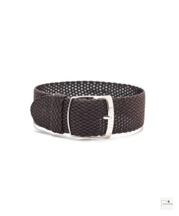 Pasek perlonowy Eulit Panama Brown 20 mm - klamra polerowana złota