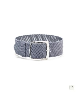 Pasek perlonowy Eulit Panama Grey 14 mm - klamra polerowana złota