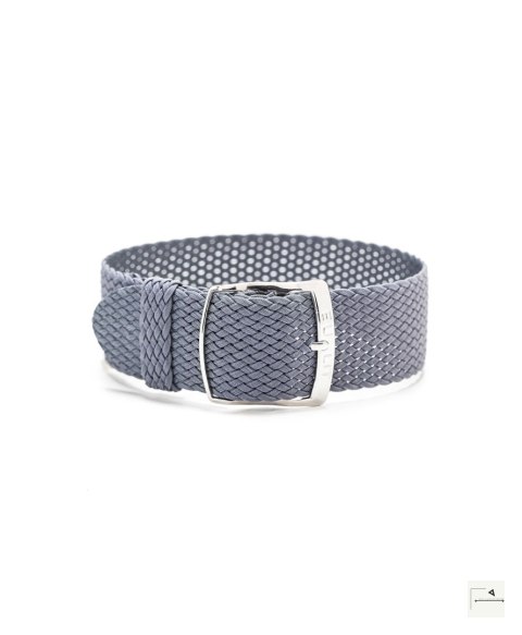 Pasek perlonowy Eulit Panama Grey 20 mm - klamra polerowana srebrna