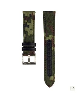 Pasek sailcloth Jelsdal Kattegat Camo 22 mm - klamra matowa srebrna
