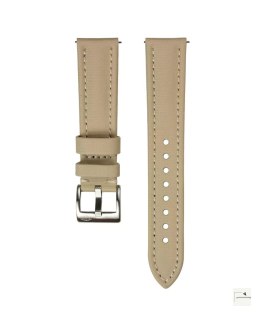 Pasek sailcloth Jelsdal Skagerak Beige 19 mm - klamra polerowana srebrna