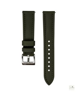 Pasek sailcloth Jelsdal Skagerak Green 24 mm - klamra polerowana złota