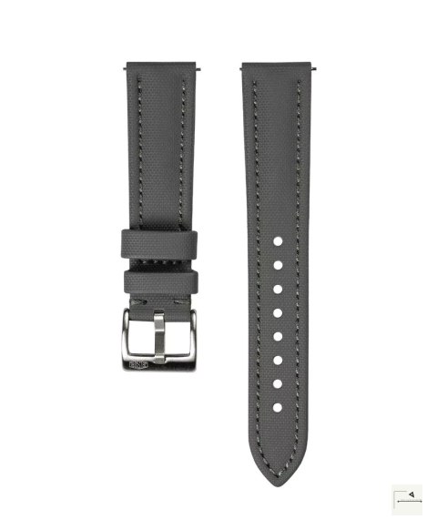 Pasek sailcloth Jelsdal Skagerak Grey 19 mm - klamra szczotkowana stalowa