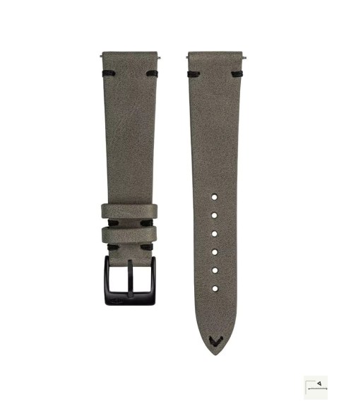 Pasek skórzany Jelsdal Stealth Vintage Leather Grey 20 mm - klamra czarna PVD