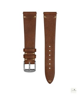 Pasek skórzany Jelsdal Vintage Leather Mahagony 18 mm - klamra polerowana złota
