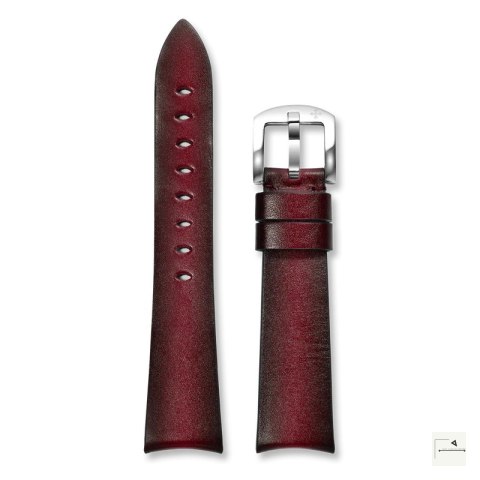 Pasek skórzany VENEZIANICO Fumè Red (czerwony) 20 mm