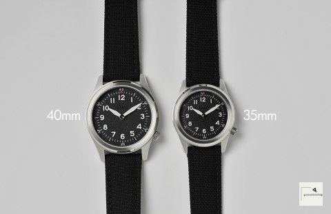 Vario 1945 A-11S Solar Quartz Raven Black Field Watch 40 mm